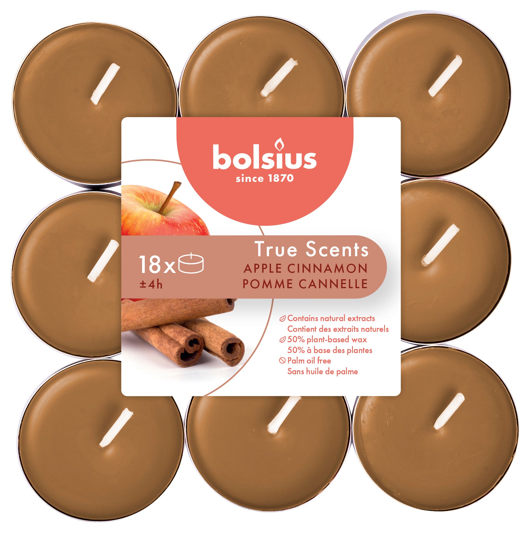 Bolsius True Scents Fragranced Tea Lights 4 hour - 18pk