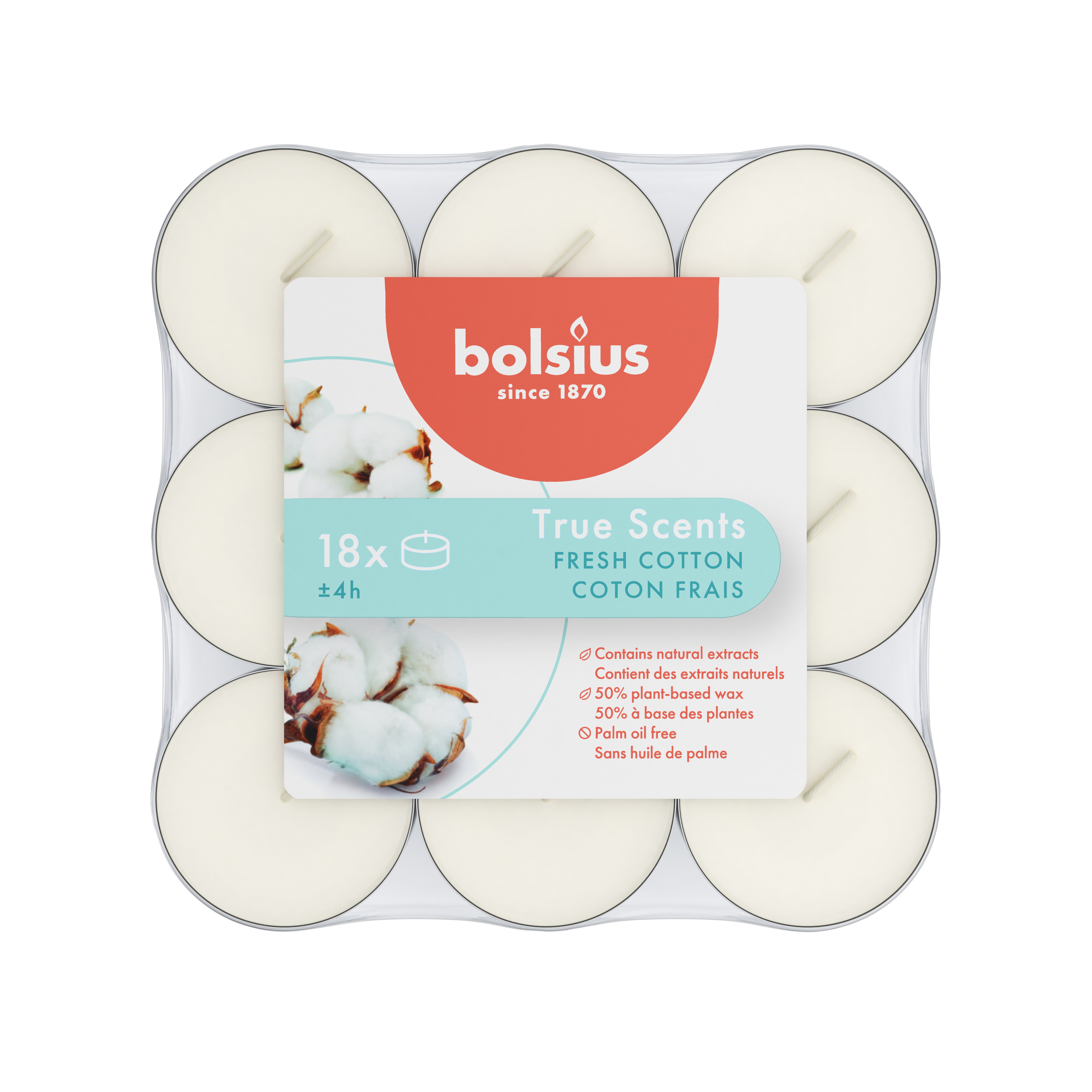 Bolsius True Scents Fragranced Tea Lights 4 hour - 18pk