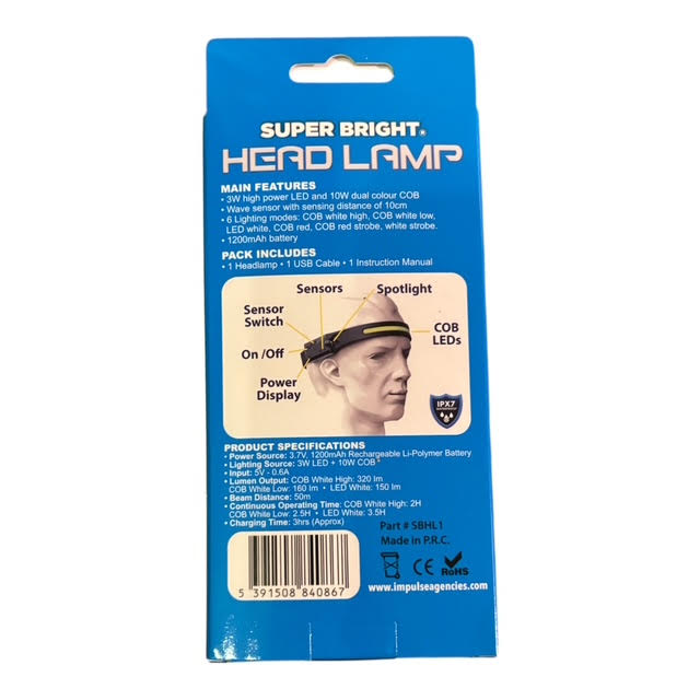 SuperBright Rechargeable Headlamp