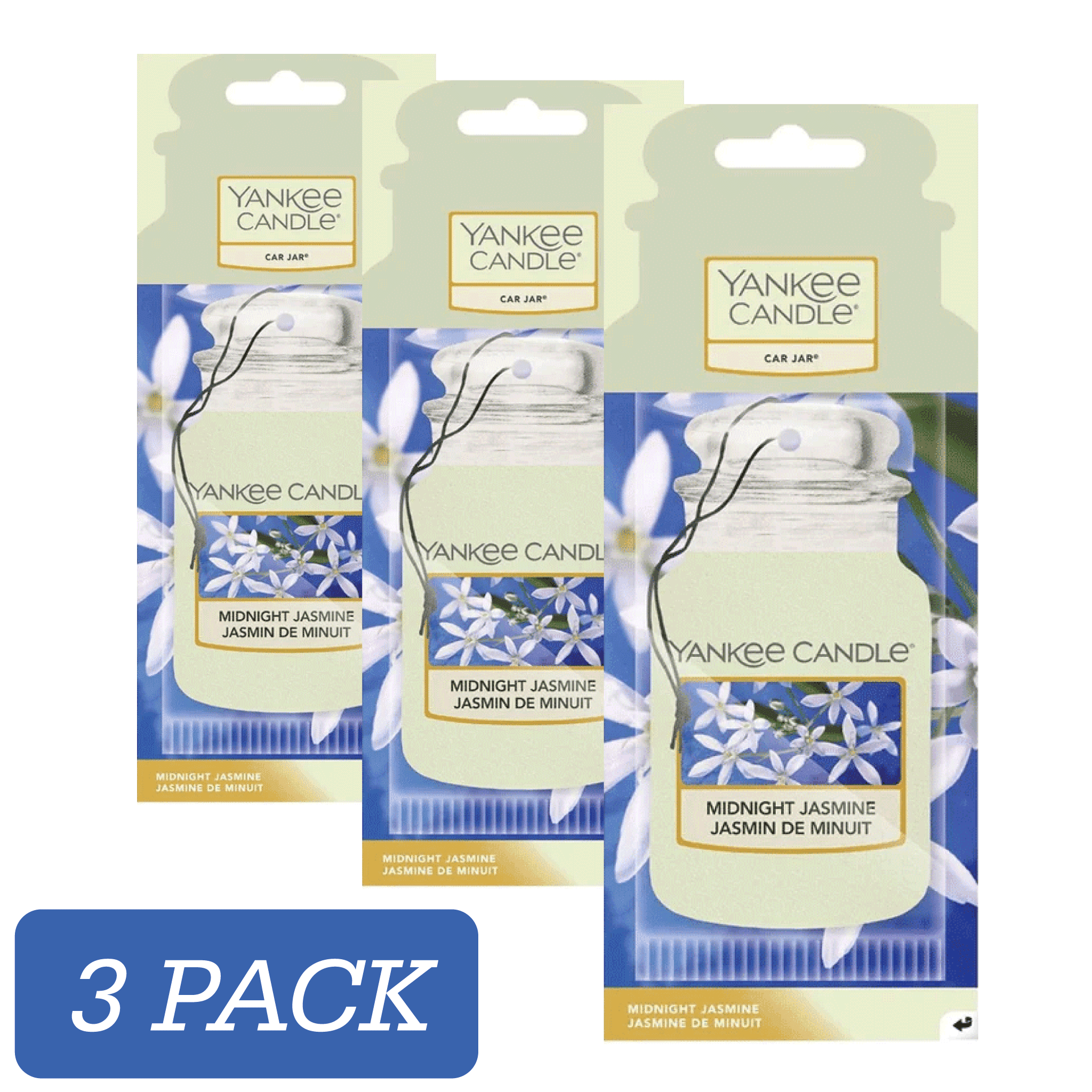 Yankee Candle Car Jar - Midnight Jasmine - 3 Pack