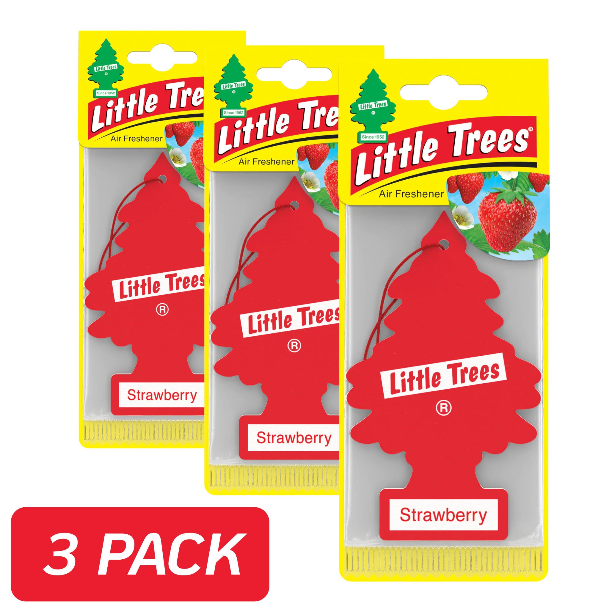 Little Tree Air Freshener 3 Pack - Strawberry