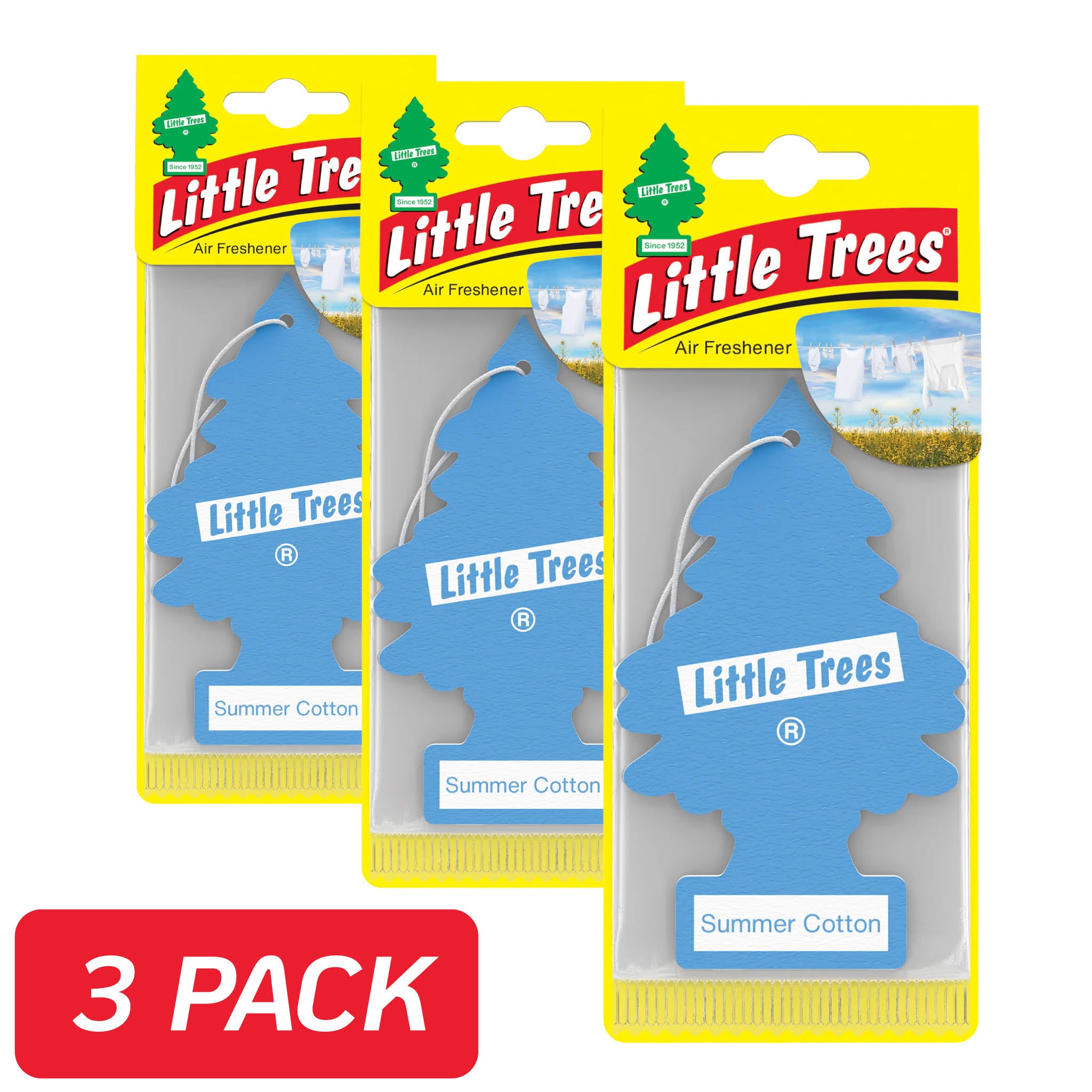 Little Tree Air Freshener 3 Pack - Summer Cotton