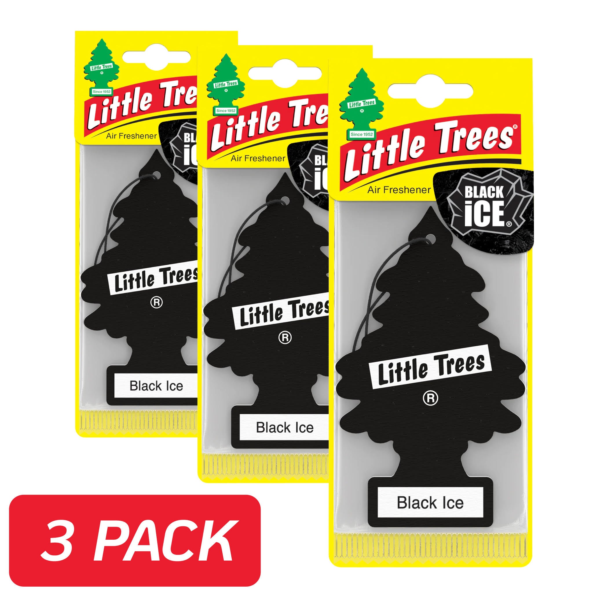 Little Tree Air Freshener 3 Pack - Black Ice
