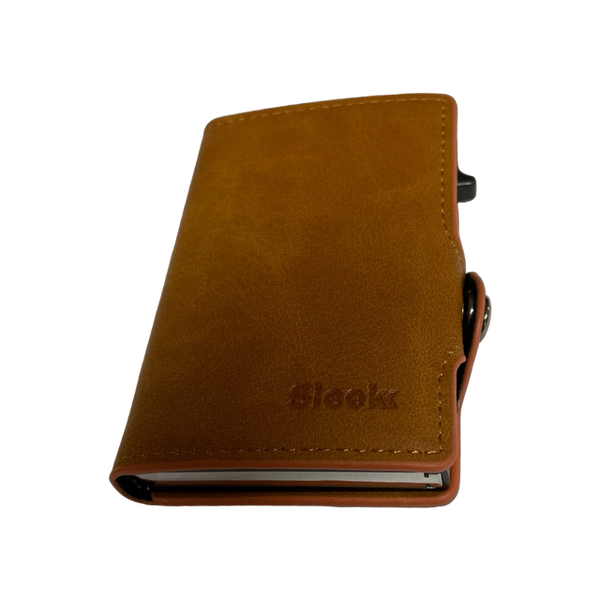 SLEEK Pop-Up RFID Wallet  - Brown