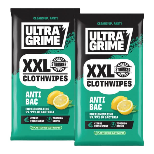 Ultra Grime Anti-Bac Wipes XXL -2 PACK