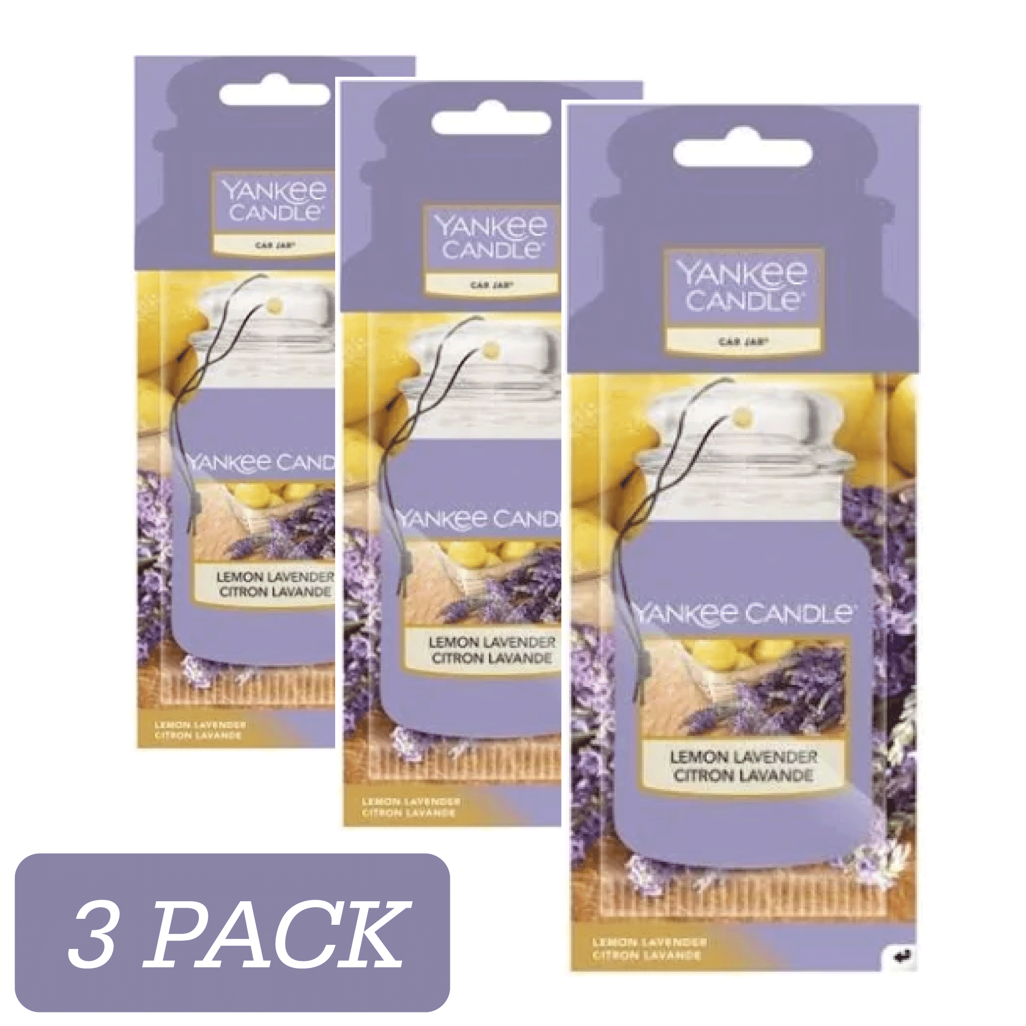 Yankee Candle Car Jar - Lemon Lavender - 3 Pack