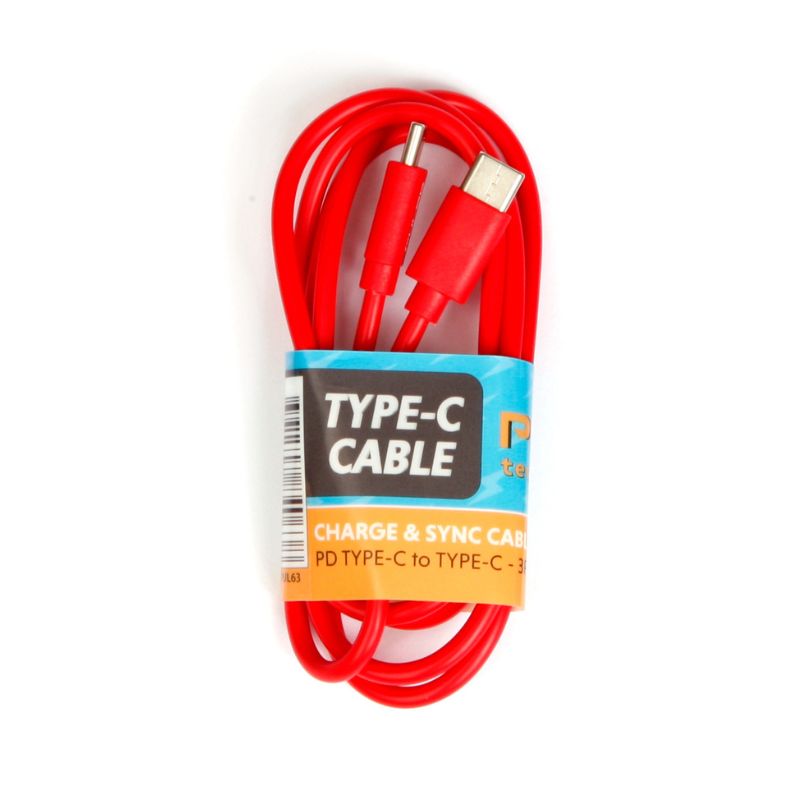 PD Type-C Charging Cable - Red - Just Great Products Ireland