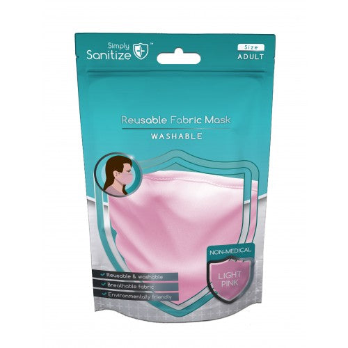 Pink Fabric Reusable Face Mask - Just Great Products Ireland