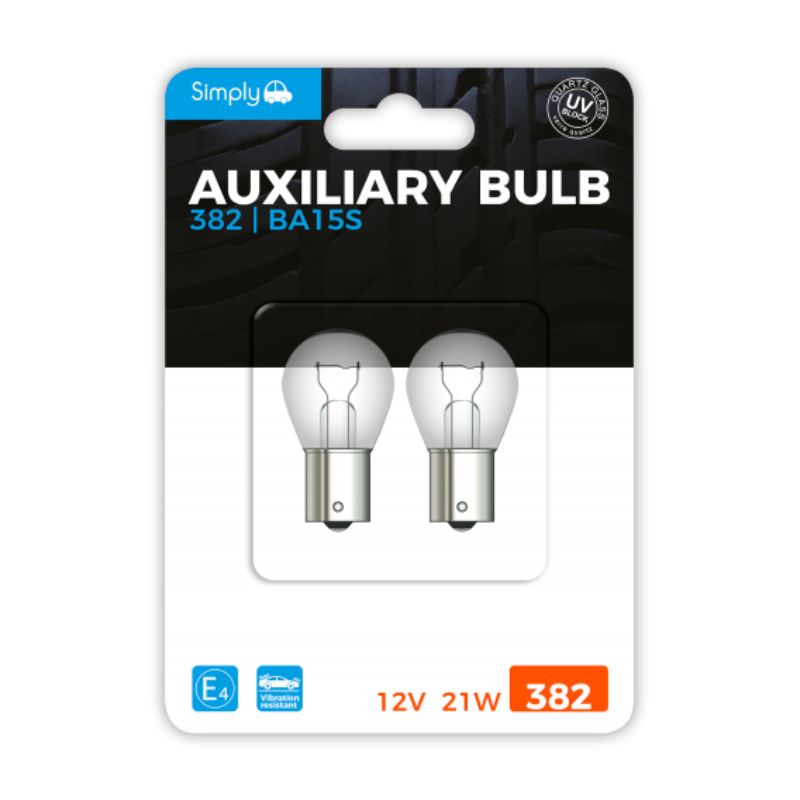 382 Bulb 12V 21W - Simply Car Bulb (2 Pack) - Just Great Products Ireland