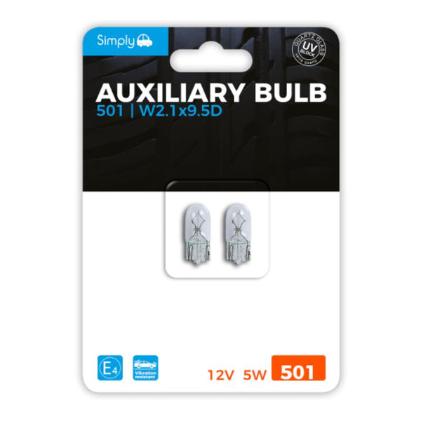 501 Bulb 12V 5W - Simply Car Bulb (2 Pack) - Just Great Products Ireland