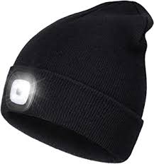 Beanie Hat with Rechargeable LED - Black - Just Great Products Ireland