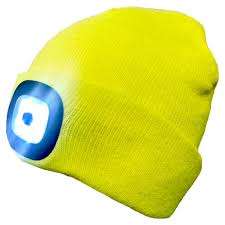 Beanie Hat with Rechargeable LED - Yellow - Just Great Products Ireland