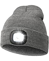 Beanie Hat with Rechargeable LED - Grey - Just Great Products Ireland